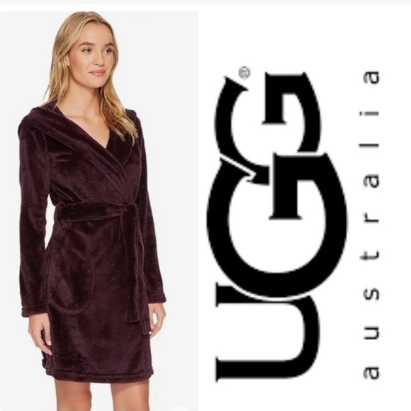 Ugg Miranda Fleece Hooded Robe With Pockets - Picture 1 of 15
